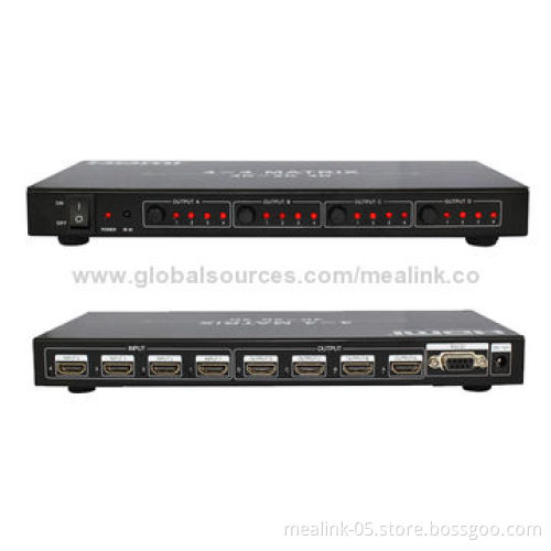 4x4 HDMI Matrix, Supports 4K*2K, 2.97Gbps Frequency BandwidthNew